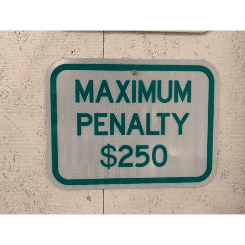 max penalty sign