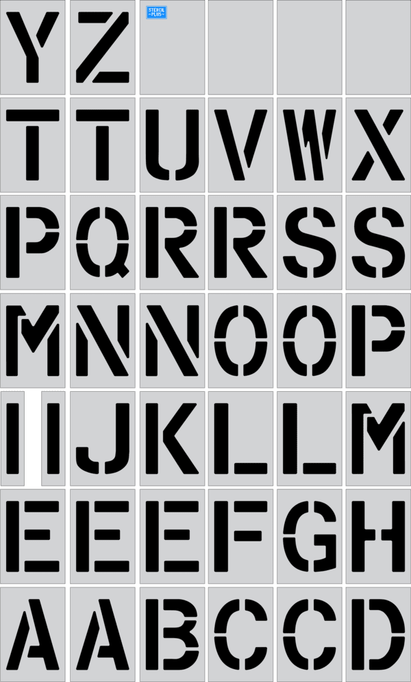 alphabet stencil kit 43 pc 21 in