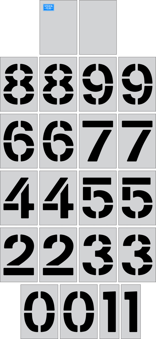 12in 22 pc number set